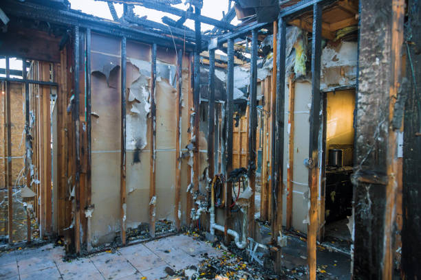 Professional Fire Damage Removal technician working in Flagtown, NJ